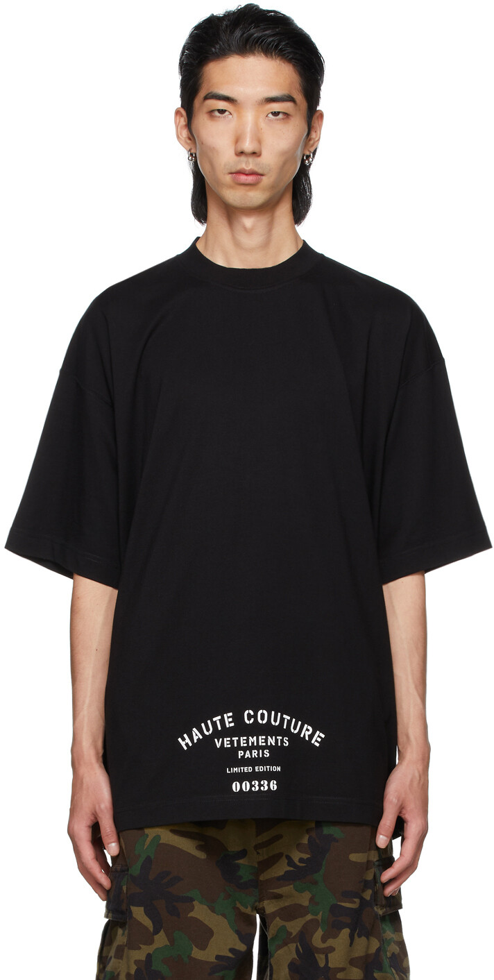 

Черная футболка Maison De Couture VETEMENTS
