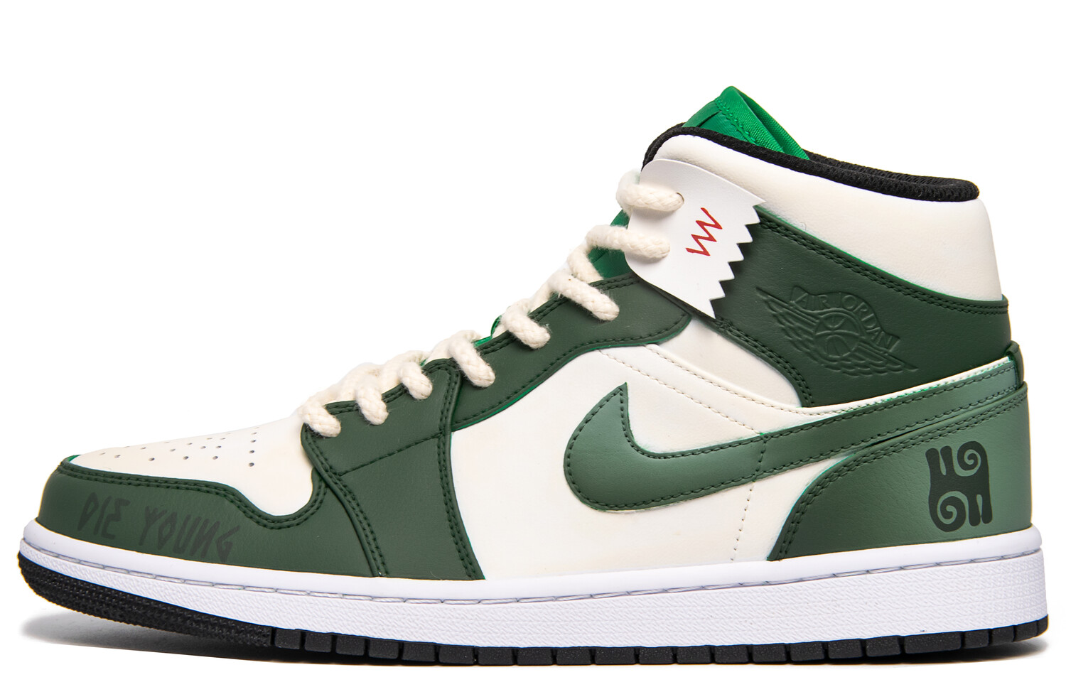 

Кроссовки Air Jordan 1 Vintage Basketball Shoes Men Mid-Top Green