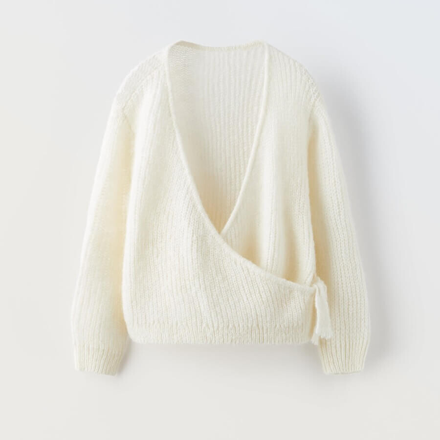 

Кардиган Zara Knit Wrap, экрю