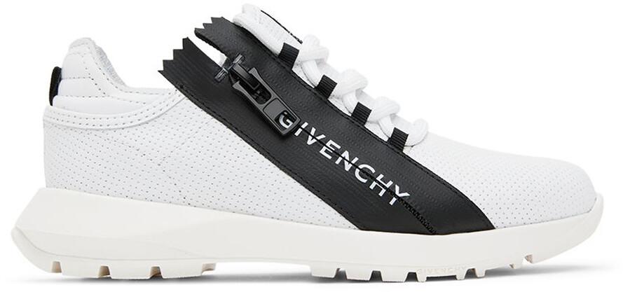 

Детские белые кроссовки на молнии с логотипом Givenchy