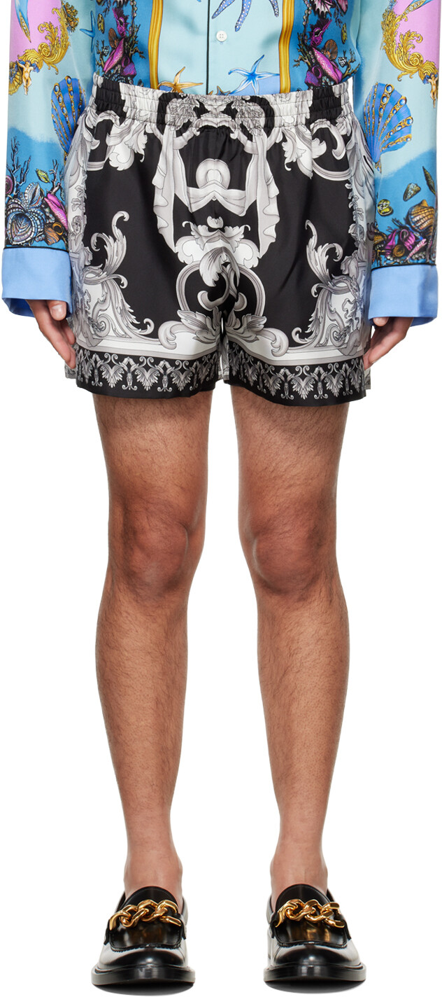 

Черные шорты \Серебряное барокко\"" Versace Underwear