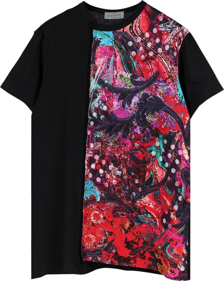 

Футболка Yohji Yamamoto Pour Homme Patchwork Panel Half-Sleeve T-Shirt Black, черный