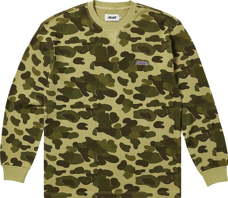 

Лонгслив Palace Waffle Long-Sleeve 'Duck Camo', зеленый