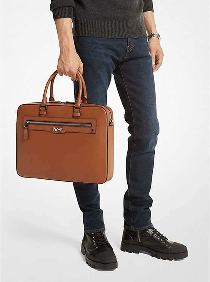 

Сумка-портфель Michael Kors Varick Large Leather, коричневый
