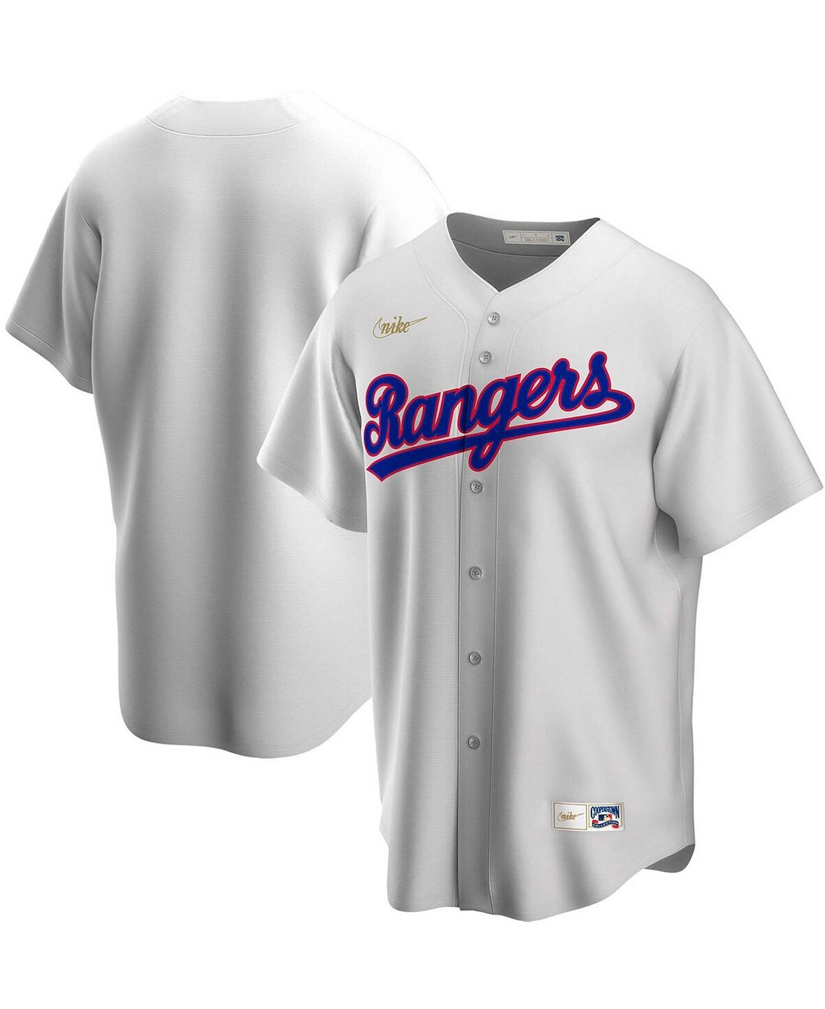 

Мужская белая футболка texas rangers home cooperstown collection team Nike, белый