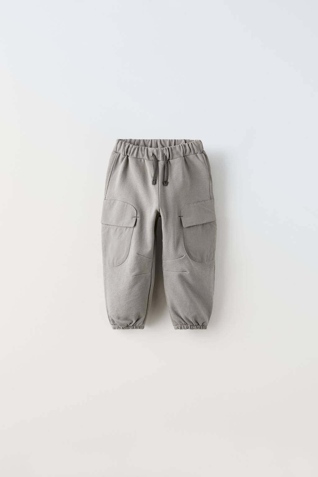 Технические плюшовые брюки ZARA, средне-серый технические плюшовые брюки zara средне серый