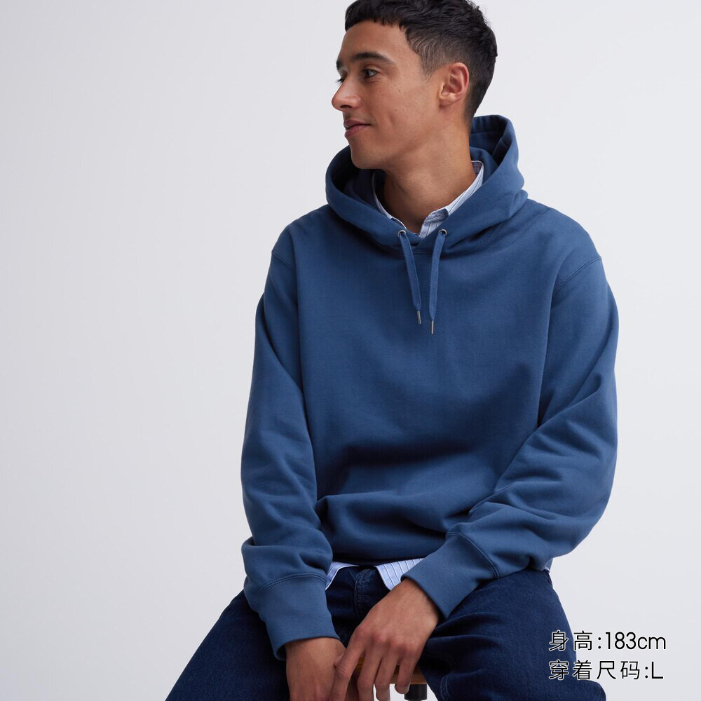 

Толстовка Uniqlo унисекс с капюшоном и длинными рукавами, синий