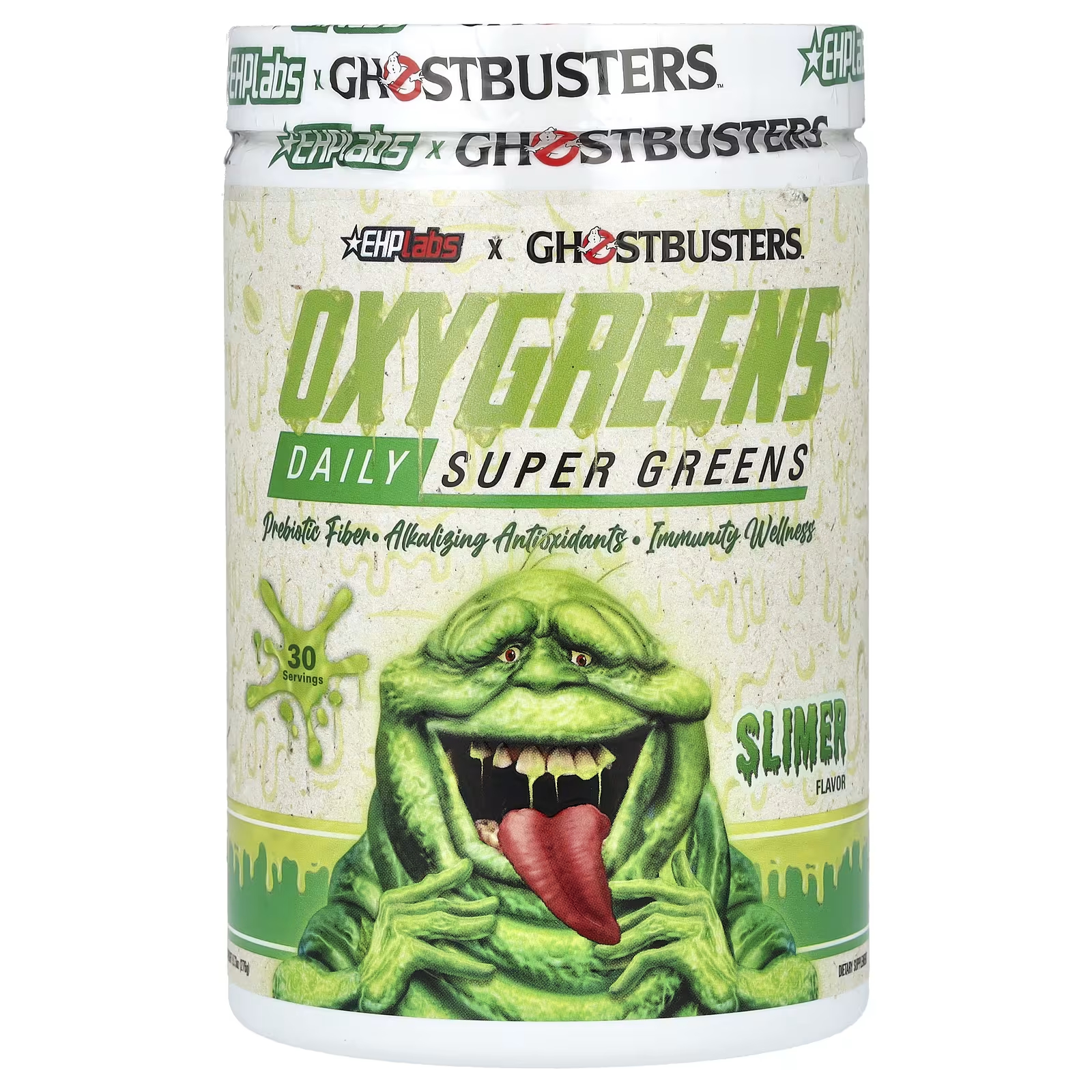 Пищевая добавка EHPlabs Ghostbusters Oxygreens Daily Super Greens Slimer, 276 г полностью чистая органическая пребиотическая клетчатка renew life