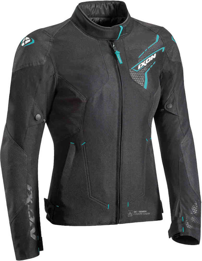 женская мотоциклетная текстильная куртка slash ixon черный фусия Женская мотоциклетная текстильная куртка Luthor Ixon, черный/голубой