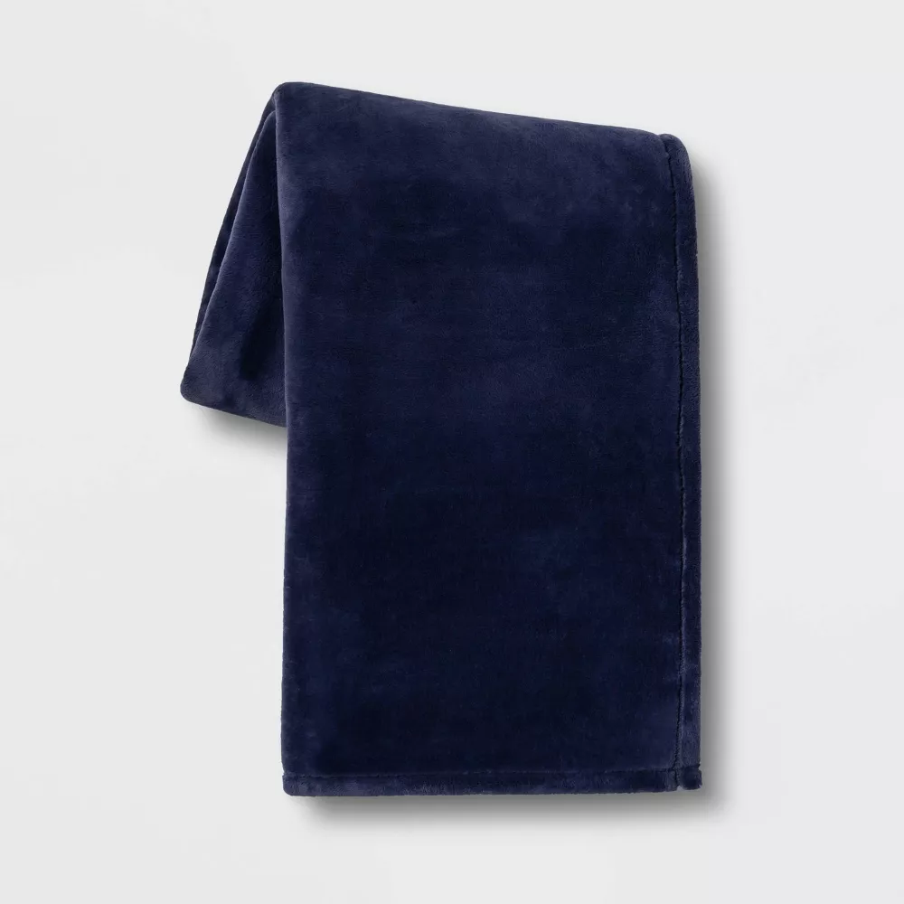 

Большой плед Primalush Throw Blanket Cream - Threshold, цвет Dark Blue