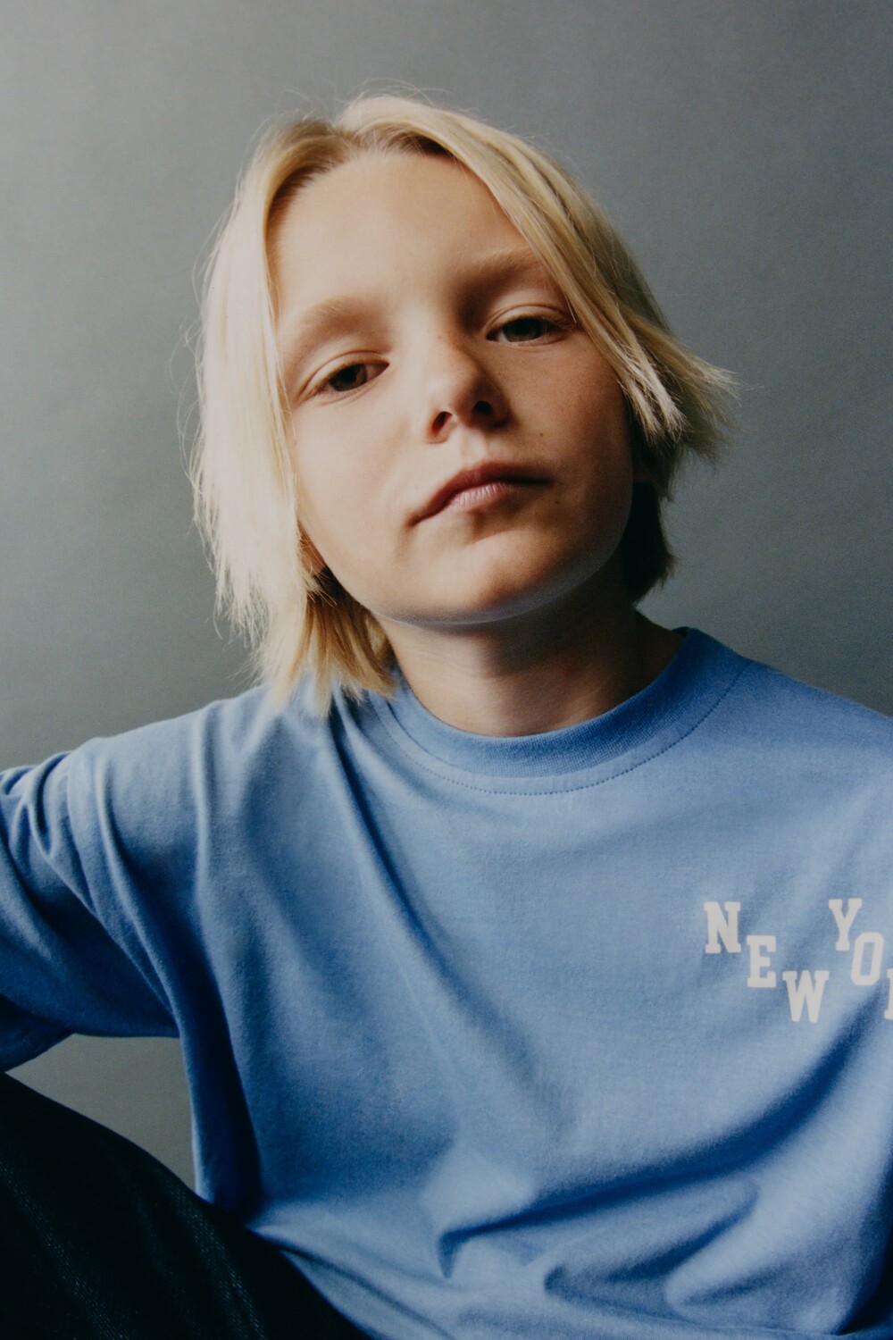 

Футболка с принтом Zara, синий