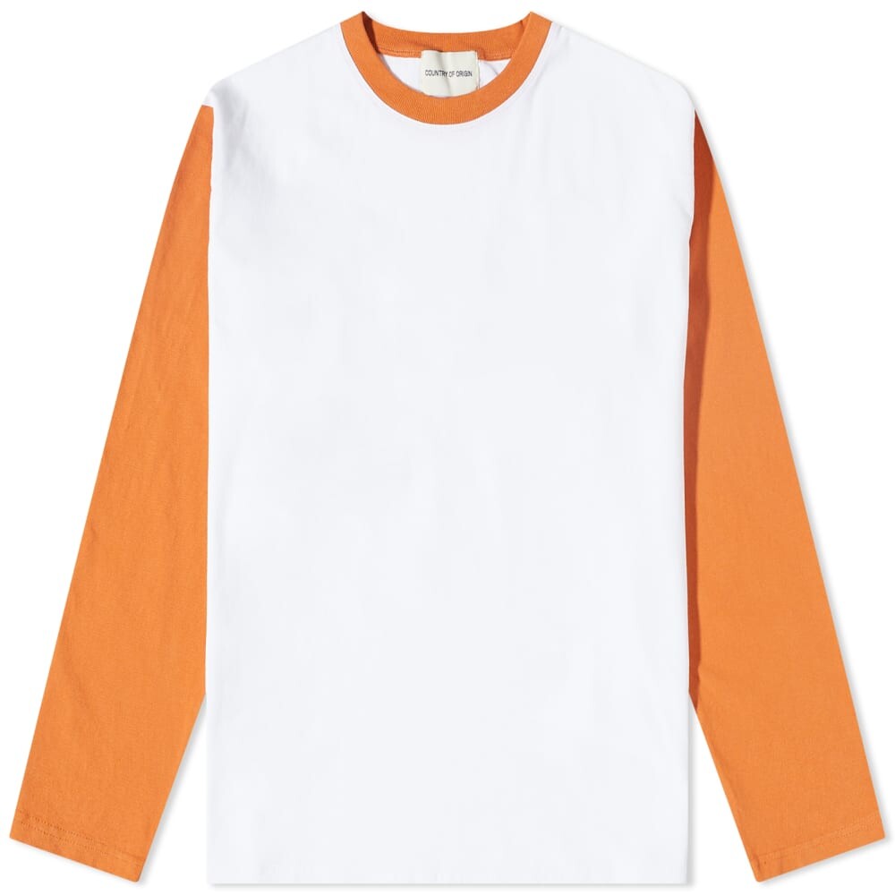 

Футболка Country of Origin Long Sleeve Baseball Tee, Оранжевый