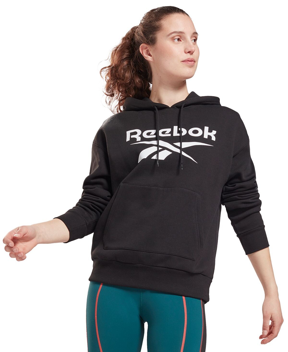 

Женская флисовая толстовка с капюшоном Reebok, черный