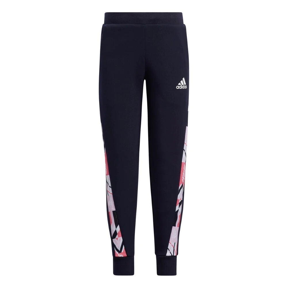 

Спортивные брюки Adidas Spacer Little-Girls Training, темно-синий/белый