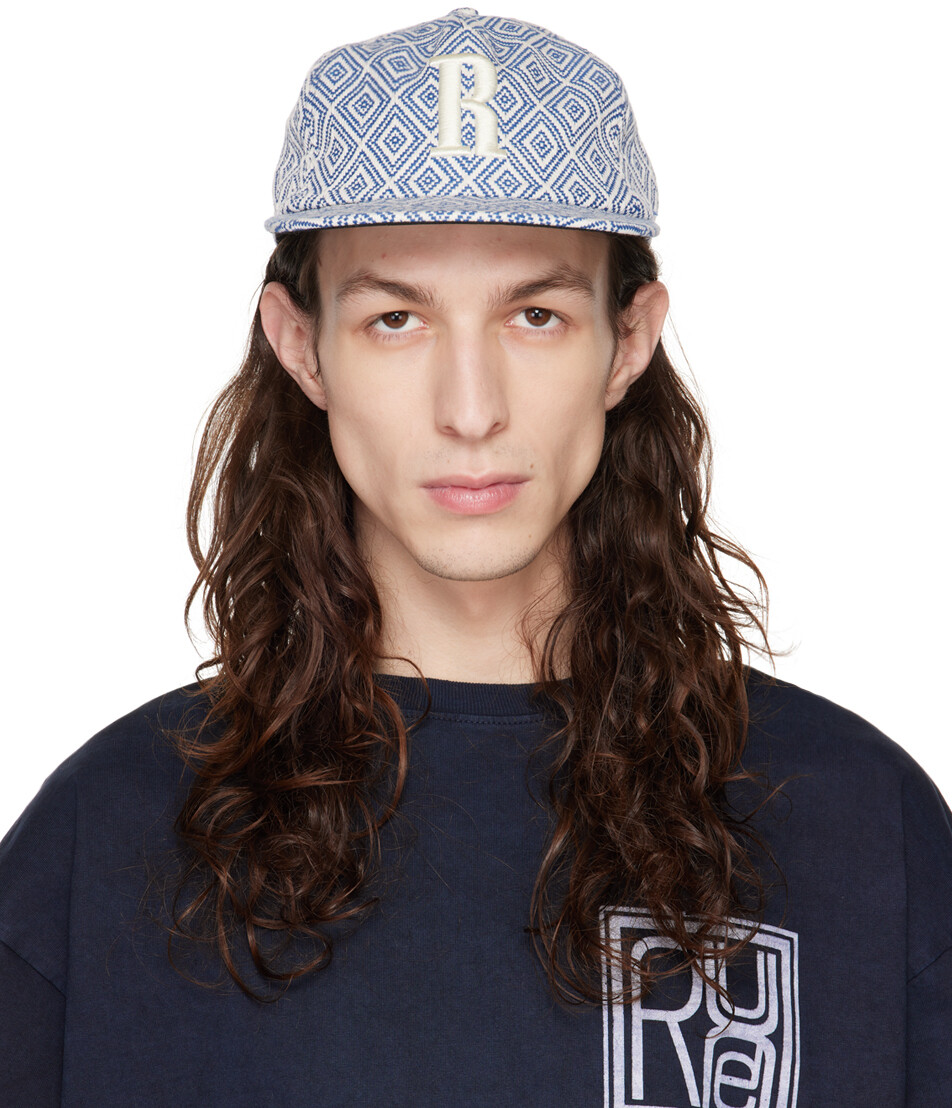 

Сине-белая жаккардовая кепка Rhude