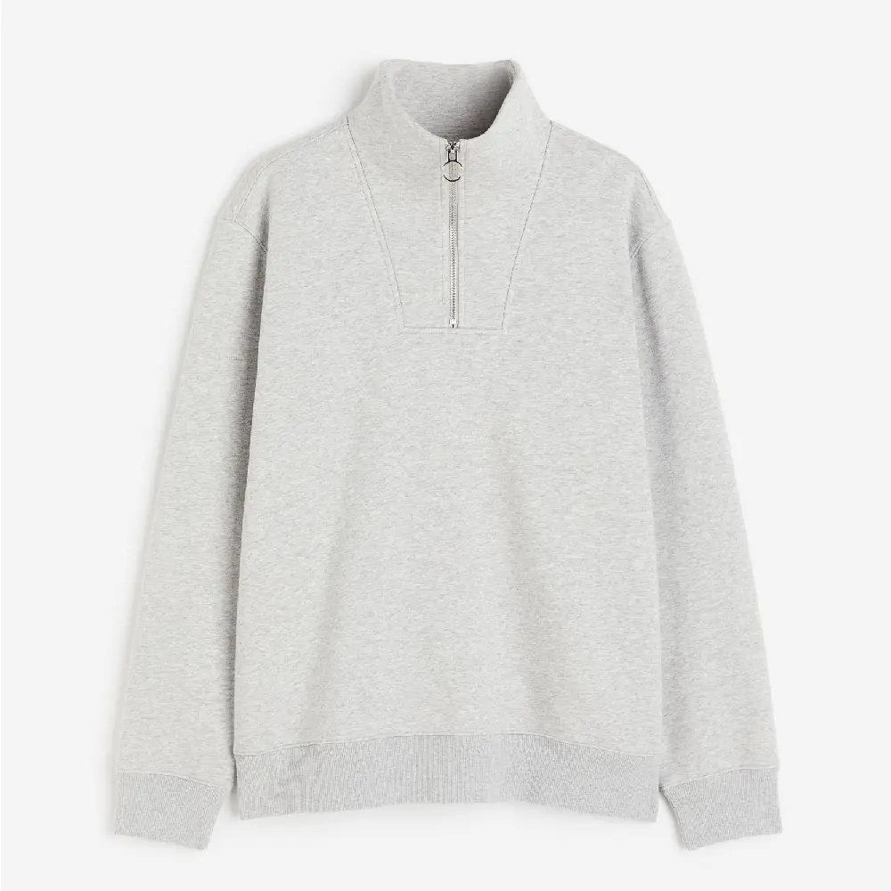 

Свитшот H&M Regular Fit Half-zip, светло-серый