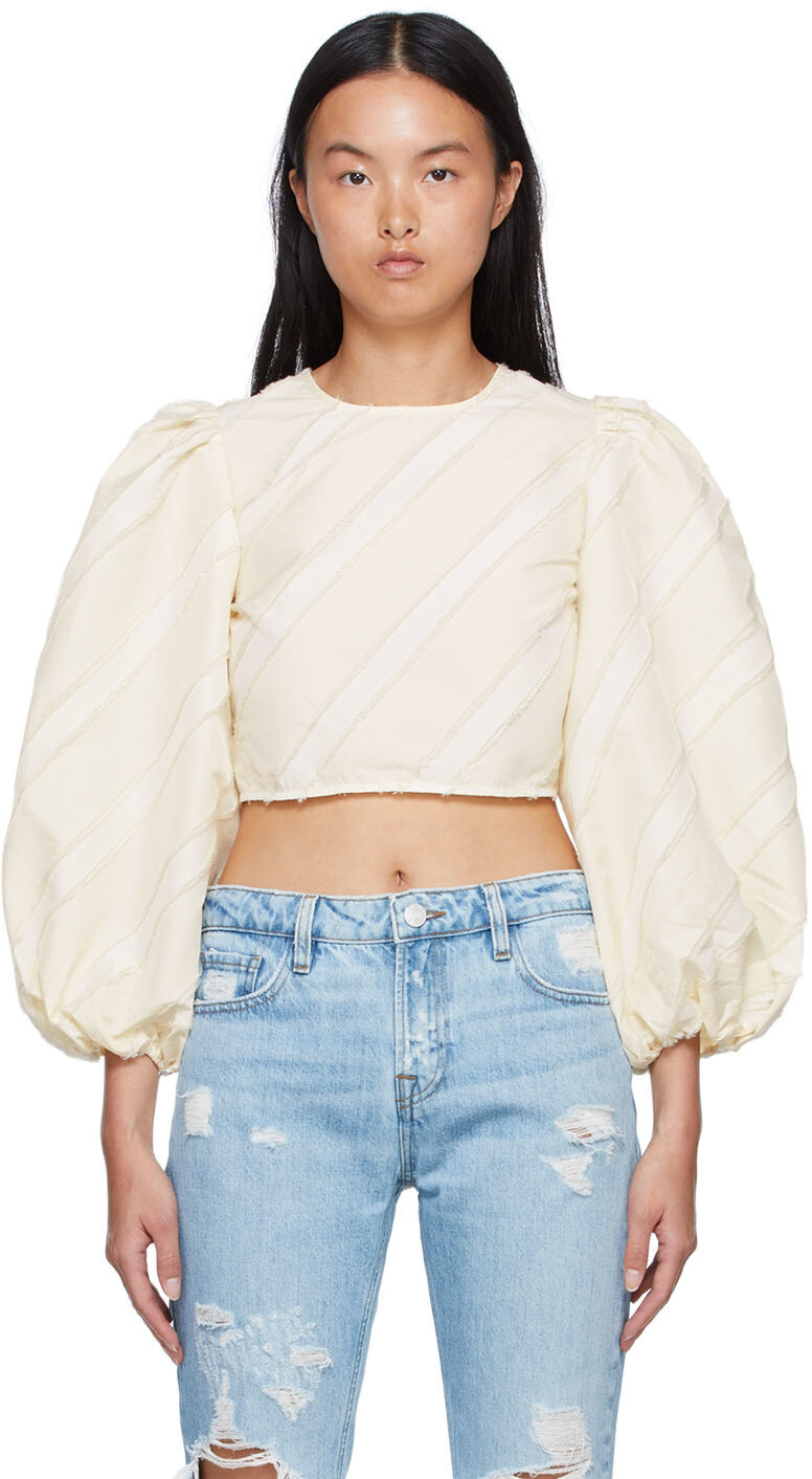 

Белая блуза из полиэстера Off-White GANNI
