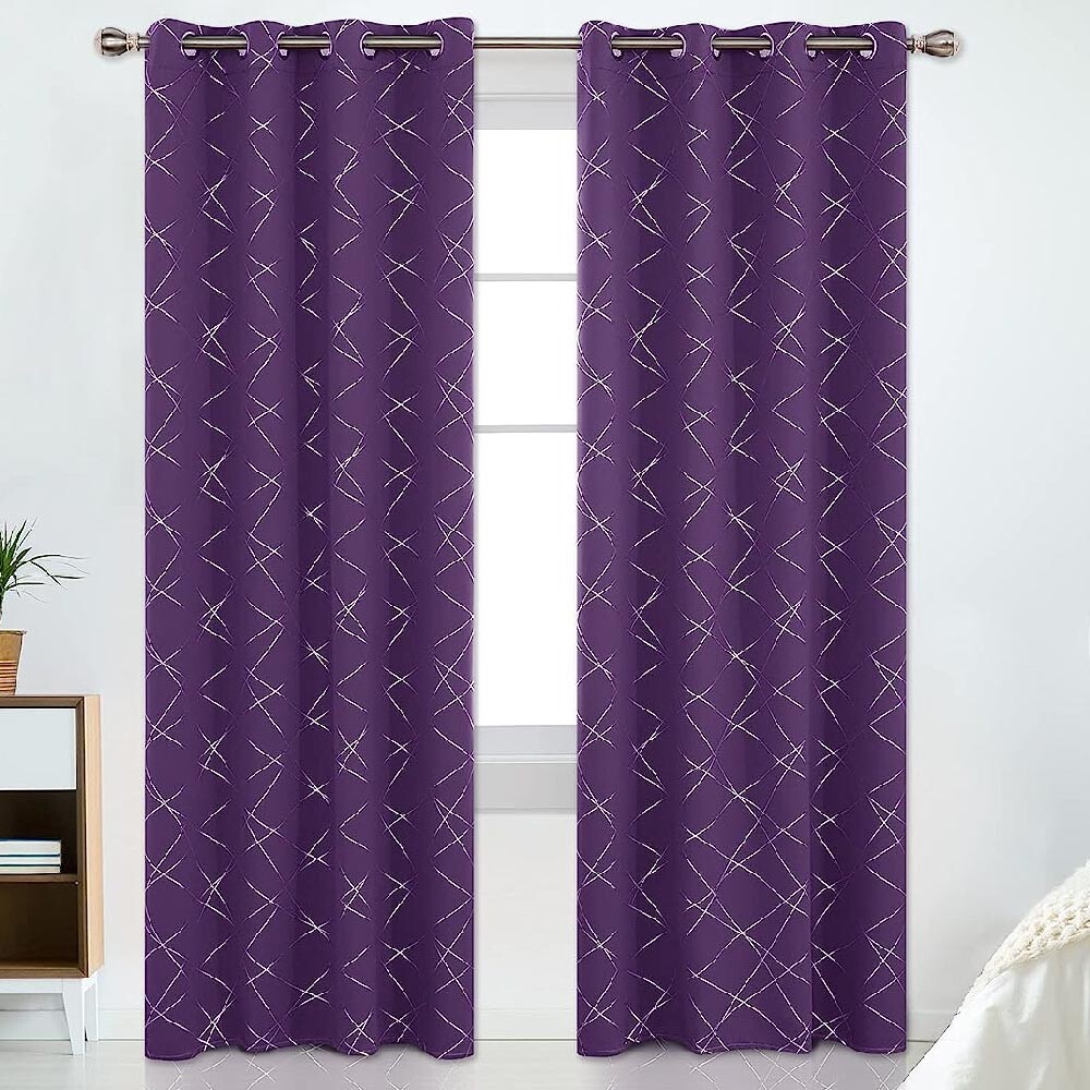 

Шторы Deconovo Blackout, 132x274 см, фиолетовый