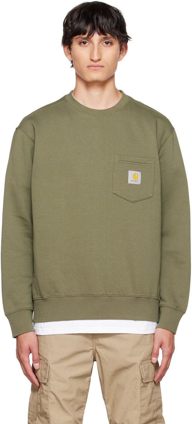 

Толстовка цвета хаки с нашивками Carhartt Work In Progress