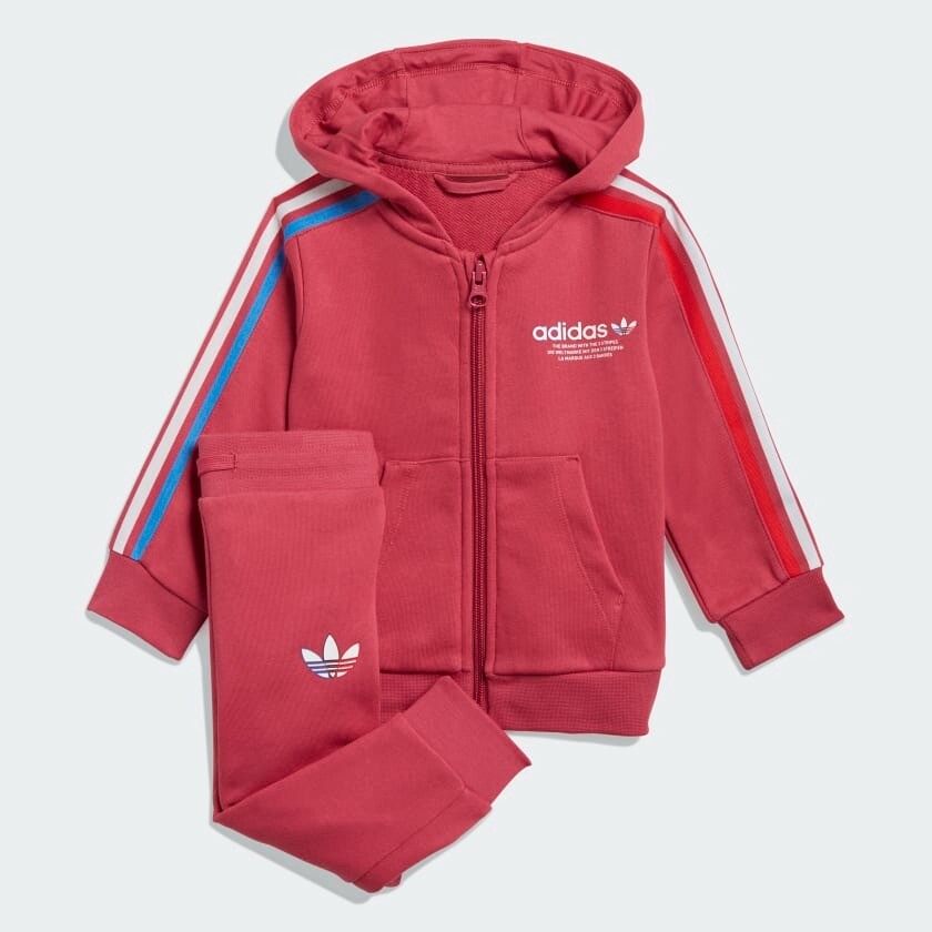 

Детский комплект Adidas Originals Adicolor, 2 предмета, темно-розовый/мультиколор