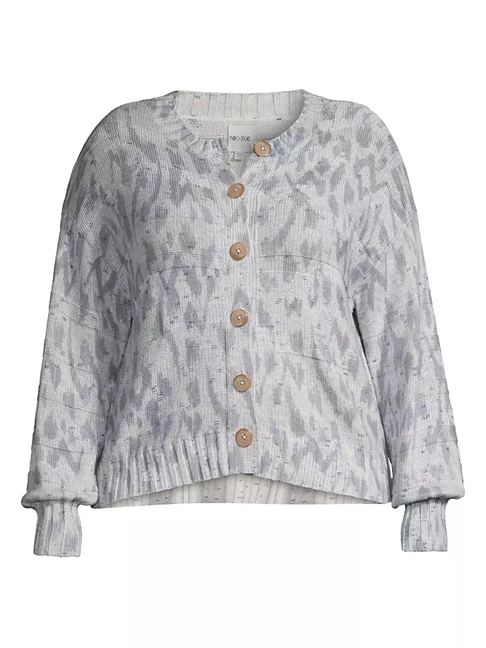 

Кардиган Misty Air из хлопковой смеси Nic+Zoe, Plus Size, серый