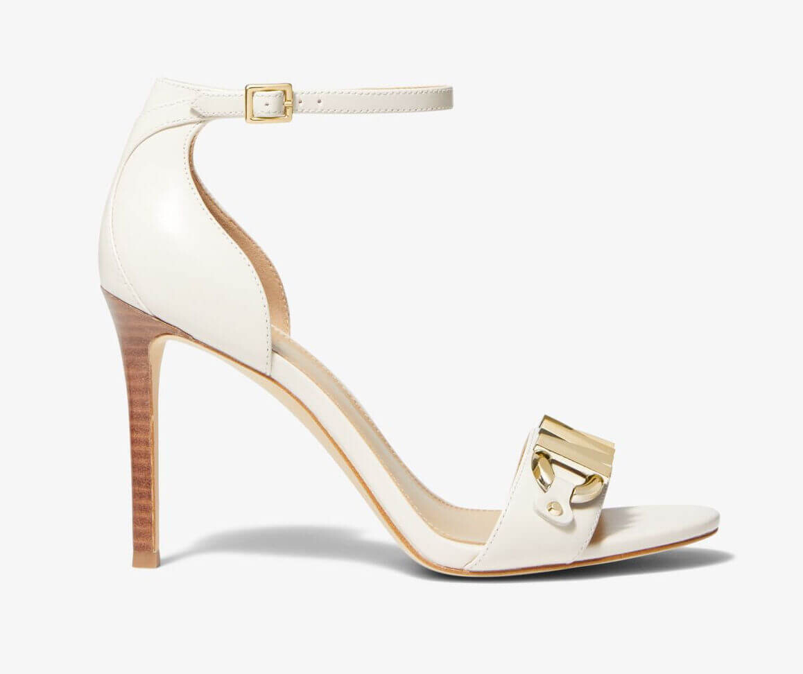 

Кожаные босоножки Michael Michael Kors Izzy Embellished, кремовый/золотой