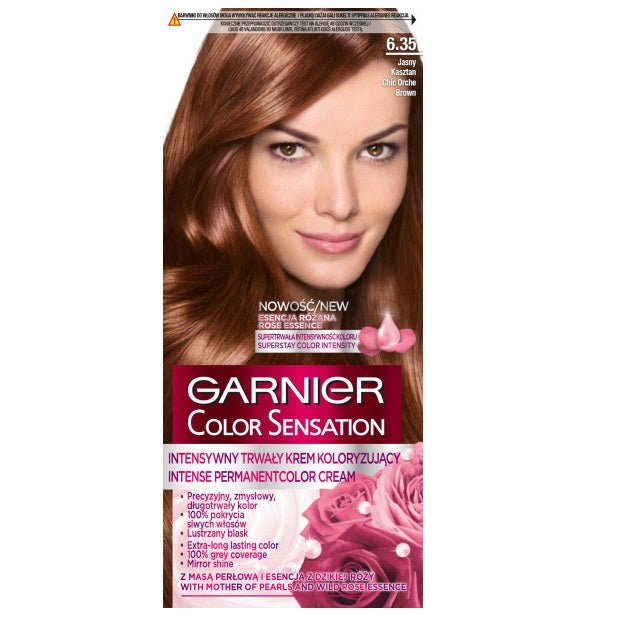 Garnier Крем-краска для волос Color Sensation 6.35 Светлый Каштан крем краска стойкая garnier color sensation 5 0 светлый каштан