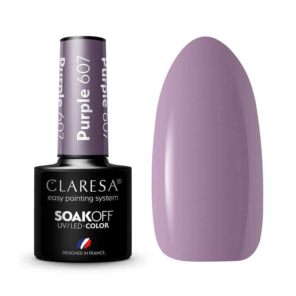 

Claresa Гибридный лак Soak Off UV/LED Purple 607 5г