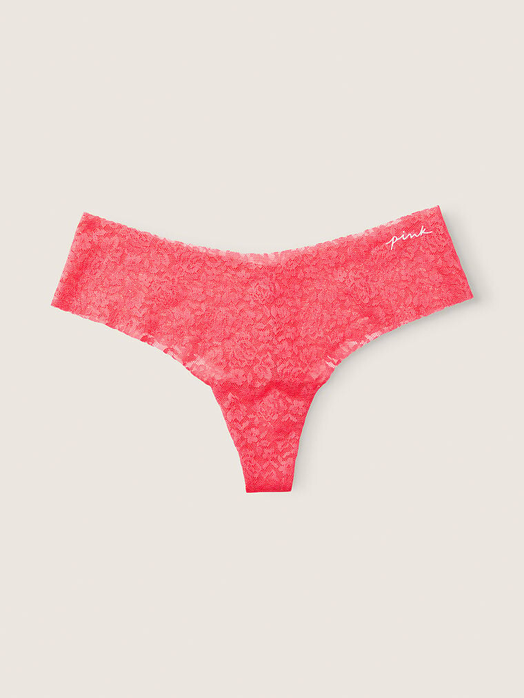 

Трусы Pink No-Show Soft Lace, светло-красный