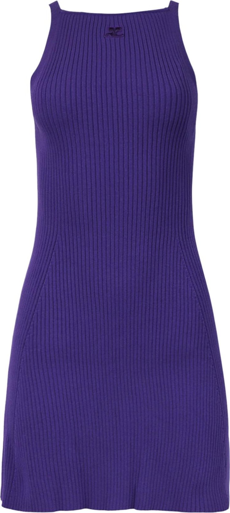 Платье Courrèges Rib Knit Pointy Dress 'Ultra Violet', фиолетовый