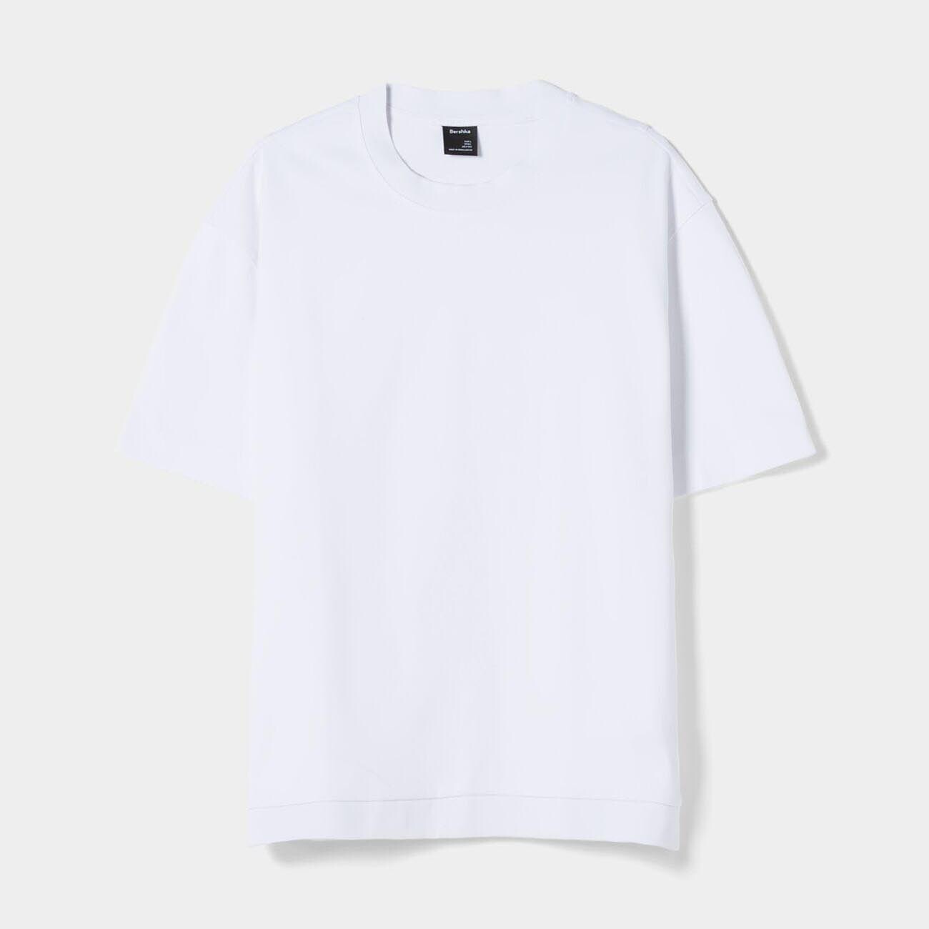 

Футболка Bershka Short Sleeve Interlock, белый