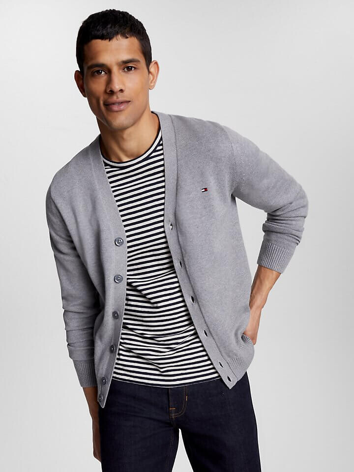 

Кардиган-свитер Tommy Hilfiger Solid, серый