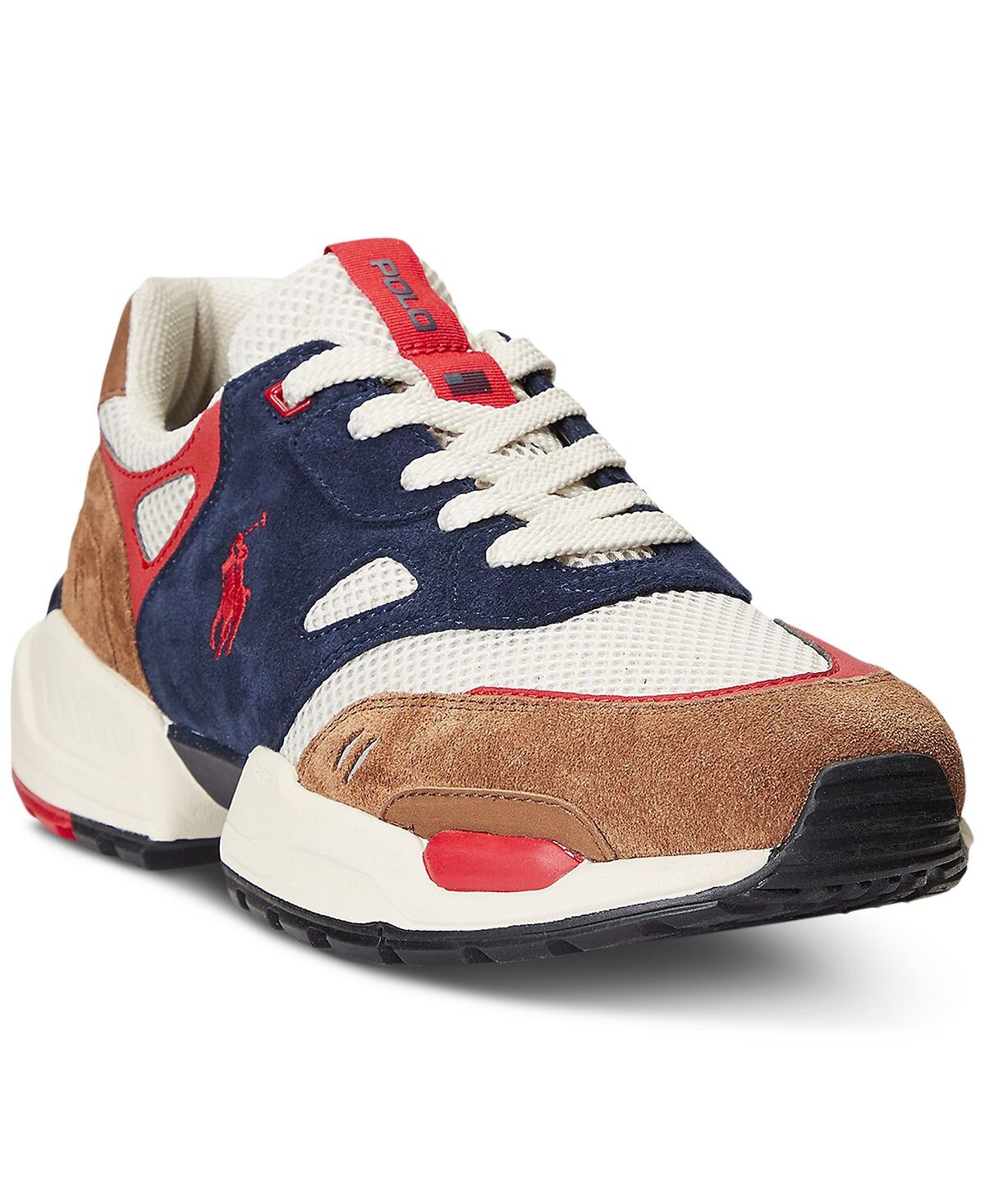 

Мужские кроссовки jogger из замши и сетки Polo Ralph Lauren, мульти