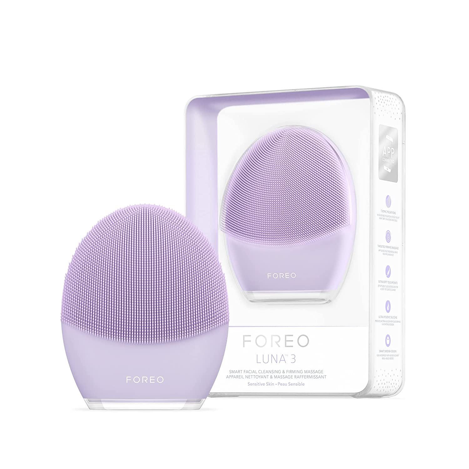 Щетка-массажер для очищения лица FOREO LUNA 3 Facial, фиолетовый - фото