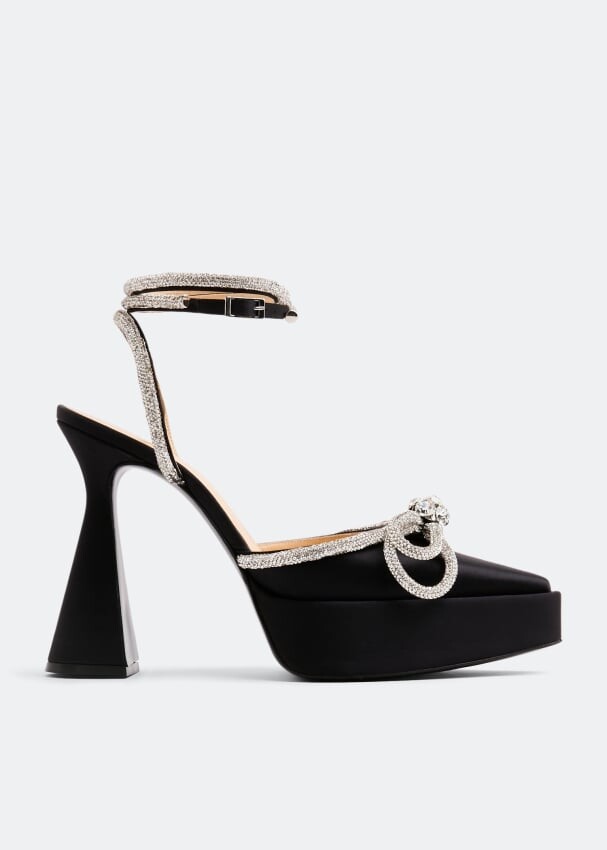 

Туфли MACH AND MACH Double bow platform pumps, черный