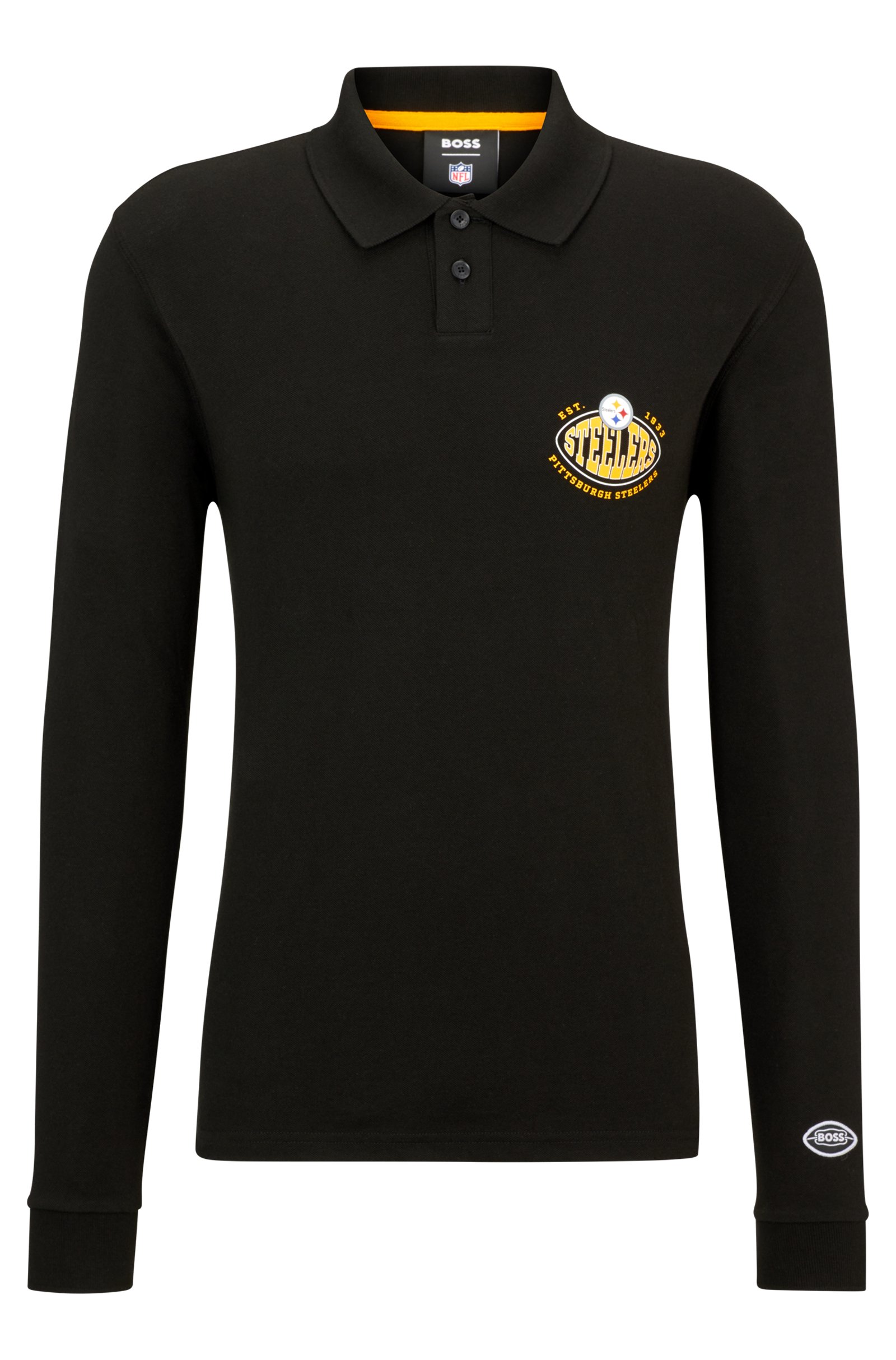 Футболка поло Boss X Nfl Long-sleeved Collaborative Branding, Steelers