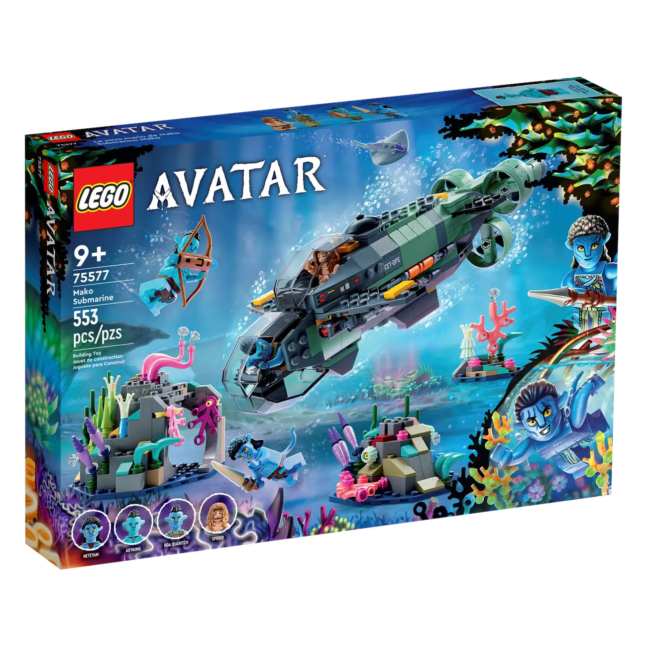 Конструктор LEGO Avatar Mako Submarine 75577, 553 детали 6 шт набор фигурок аватар 2 путь воды
