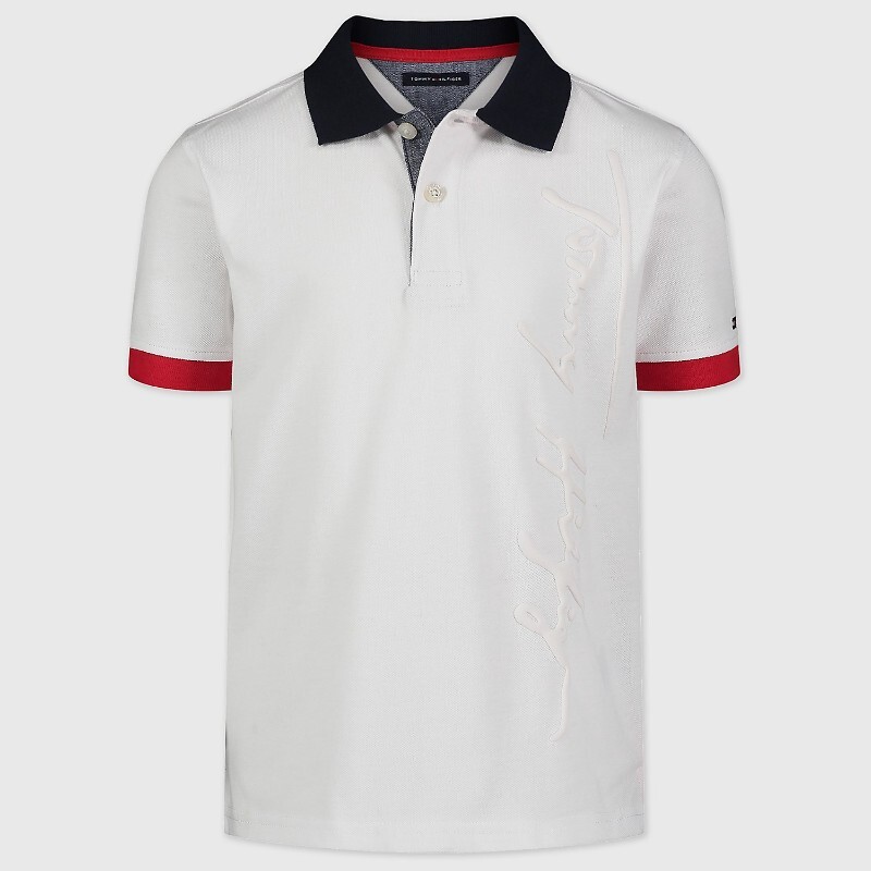 

Футболка-поло Tommy Hilfiger Big Kids' Signature, белый