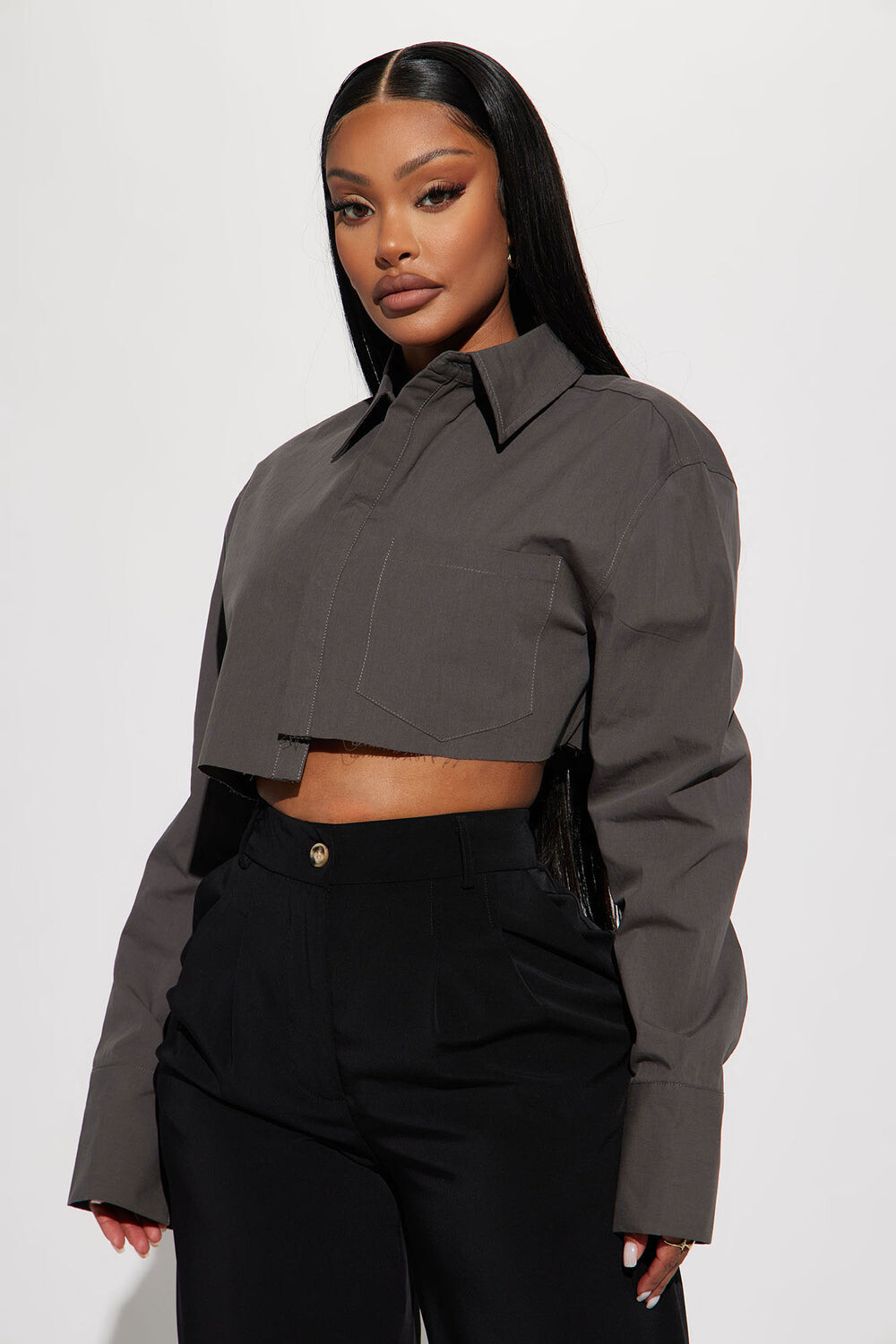 

Рубашка Fashion Nova TI8663, угольный