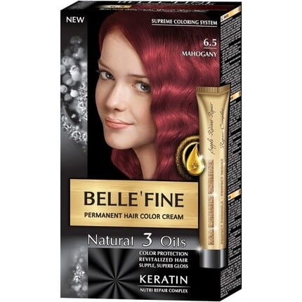 

Крем-краска для волос Belle'Fine No.6.5 «Красное дерево» с кератином, аргановым, миндальным и оливковым маслом