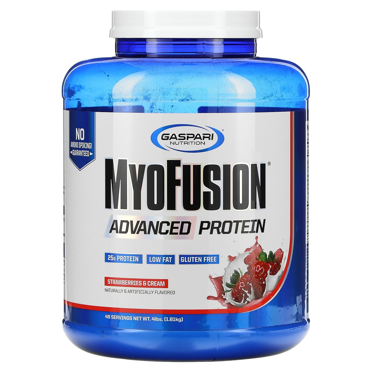 

MyoFusion, улучшенный протеин, клубника и сливки, 1,81 кг (4 фунта), Gaspari Nutrition