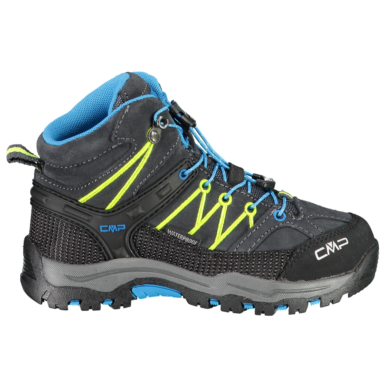 Ботинки для прогулки Cmp Kid's Rigel Mid Trekking Shoes Waterproof, цвет Antracite/Yellow Fluo