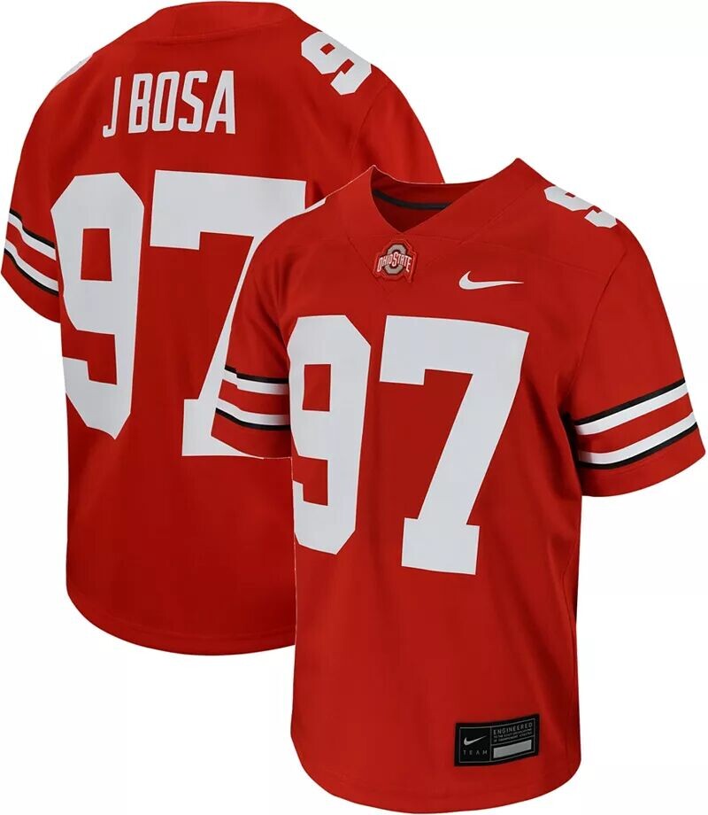 

Футбольная майка Nike Youth Ohio State Buckeyes Scarlet Replica Джои Боса # 1
