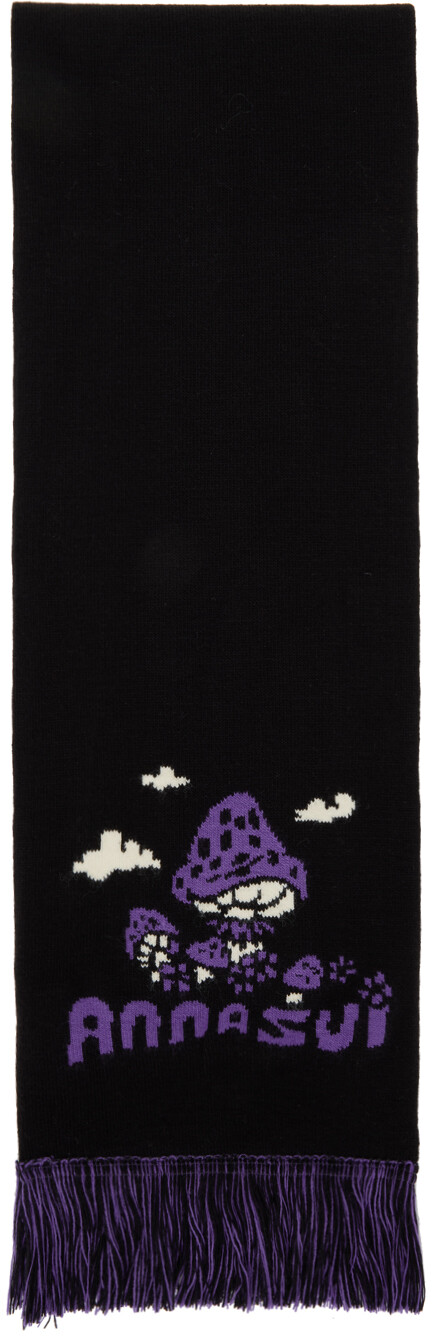 

SSENSE Эксклюзивный черный шарф Anna Sui