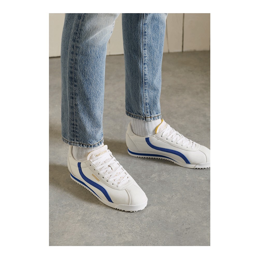 

Кроссовки Superdry Vegan Retro Track Runner, white eagle blue