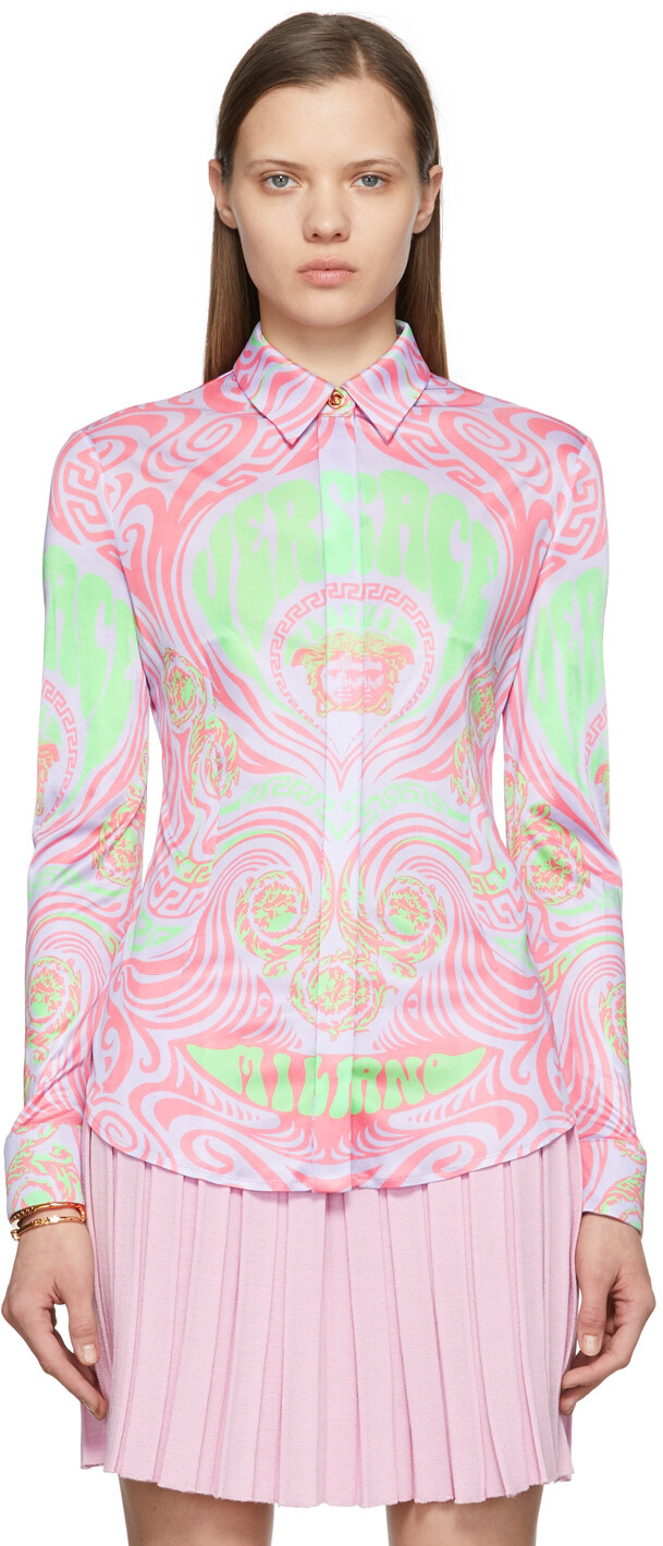 

Разноцветная музыкальная рубашка Medusa Versace