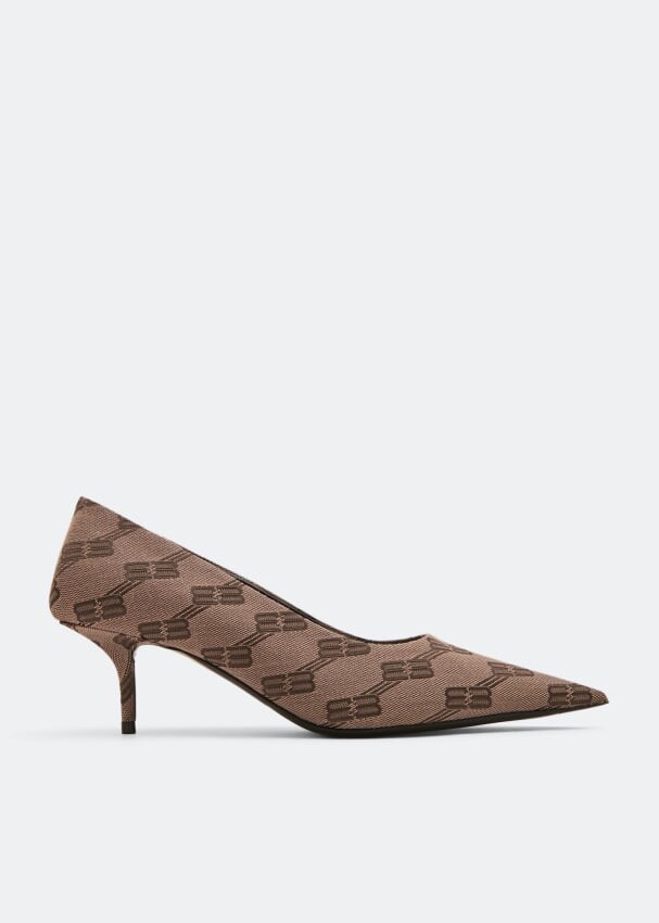

Туфли BALENCIAGA Square Knife BB Monogram pumps, коричневый
