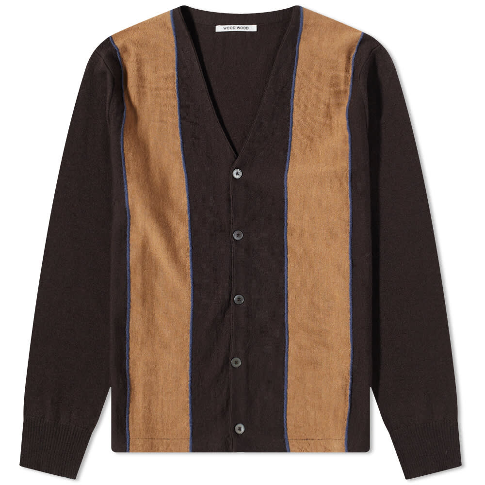 

Джемпер Wood Wood Mario Striped Cardigan, Коричневый