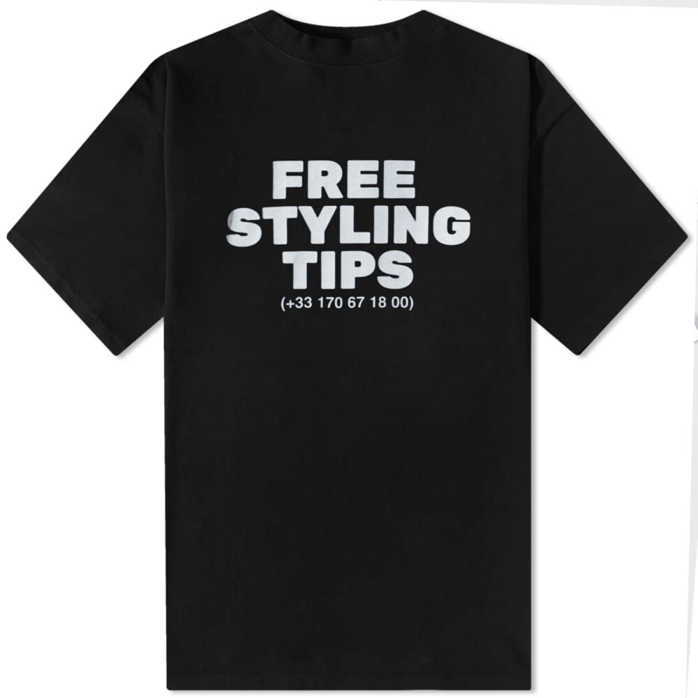 

Футболка Balenciaga Free Styling Tips Tee, Черный