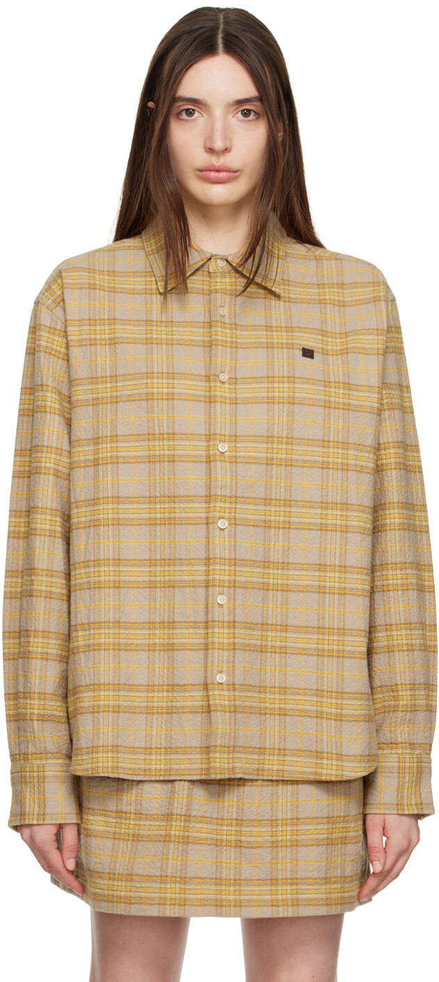 

Оранжевая рубашка в клетку Acne Studios